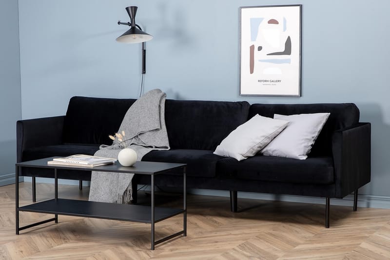 Zoom 3-sits soffa - Svart - Möbler - Vardagsrum - Soffor - Sammetssoffor