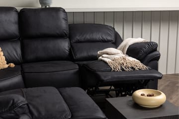 Saranda 5-sits L-formad Hörnsoffa med Recliner i Konstläder - Svart - Möbler - Vardagsrum - Soffor - Reclinersoffor & Biosoffor
