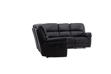 Saranda 5-sits L-formad Hörnsoffa med Recliner i Konstläder - Svart - Möbler - Vardagsrum - Soffor - Reclinersoffor & Biosoffor