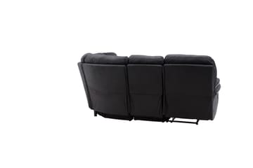 Saranda 5-sits L-formad Hörnsoffa med Recliner i Konstläder - Svart - Möbler - Vardagsrum - Soffor - Reclinersoffor & Biosoffor