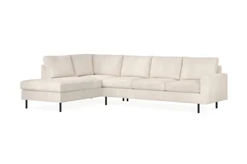 Peppe 4-sits Vänstervänd L-formad Schäslongsoffa i Manchester - Beige - Möbler - Vardagsrum - Soffor - Divansoffa & schäslong