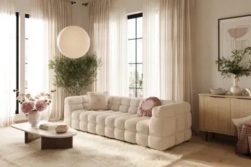 Elise 4-sits Bubblig Soffa - Beige - Möbler - Vardagsrum - Soffor - 3-sits soffor