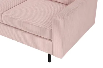 Peppe 4-sits Vänstervänd L-formad Schäslongsoffa i Manchester - Rosa - Möbler - Vardagsrum - Soffor - Divansoffa & schäslong