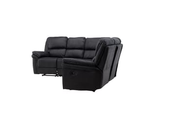 Saranda 5-sits L-formad Hörnsoffa med Recliner i Konstläder - Svart - Möbler - Vardagsrum - Soffor - Reclinersoffor & Biosoffor