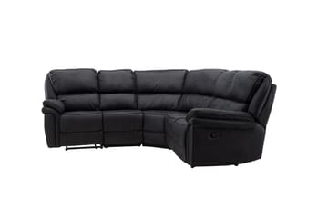 Saranda 5-sits L-formad Hörnsoffa med Recliner i Konstläder - Svart - Möbler - Vardagsrum - Soffor - Reclinersoffor & Biosoffor