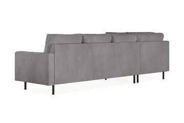 Peppe 4-sits Vänstervänd L-formad Schäslongsoffa i Manchester - Mörkgrå - Möbler - Vardagsrum - Soffor - Divansoffa & schäslong