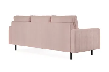 Peppe 3-sits Vändbar L-formad Divansoffa i Manchester - Rosa - Möbler - Vardagsrum - Soffor - Divansoffa & schäslong