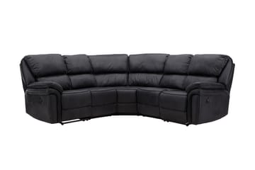 Saranda 5-sits L-formad Hörnsoffa med Recliner i Konstläder - Svart - Möbler - Vardagsrum - Soffor - Reclinersoffor & Biosoffor