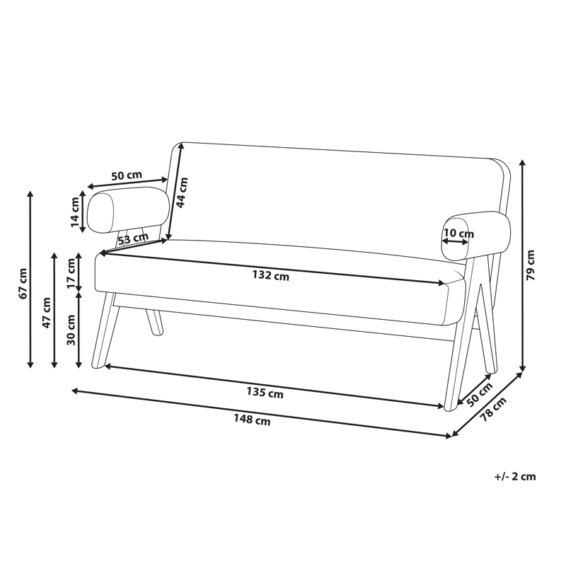 2-sits soffa Tamre - Grön/Mörkbrun - Möbler - Vardagsrum - Soffor - 2-sits soffor
