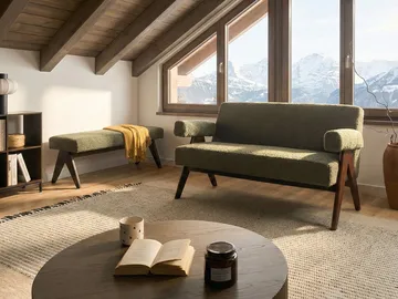 2-sits soffa Tamre - Grön/Mörkbrun - Möbler - Vardagsrum - Soffor - 2-sits soffor