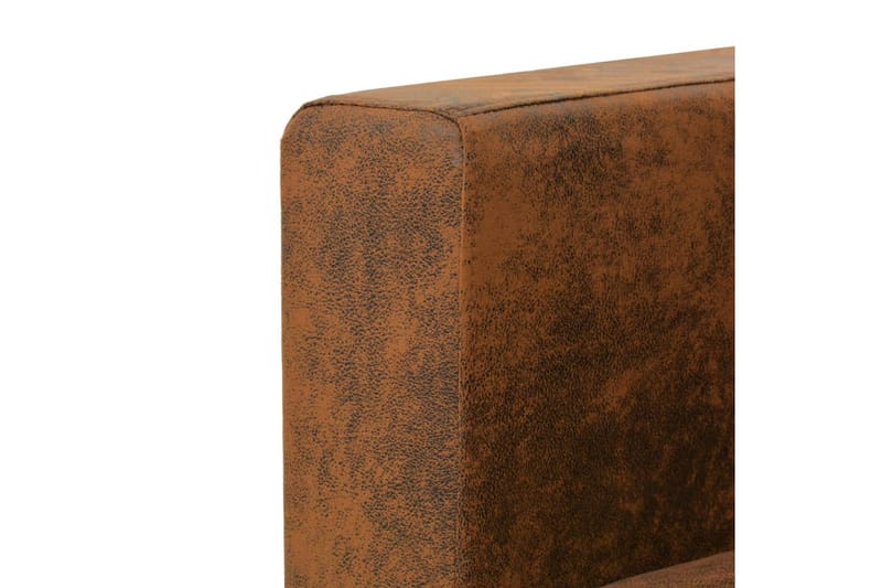 2-sitssoffa 137x73x82 cm i fuskmocka - Brun - Möbler - Vardagsrum - Soffor - 2-sits soffor