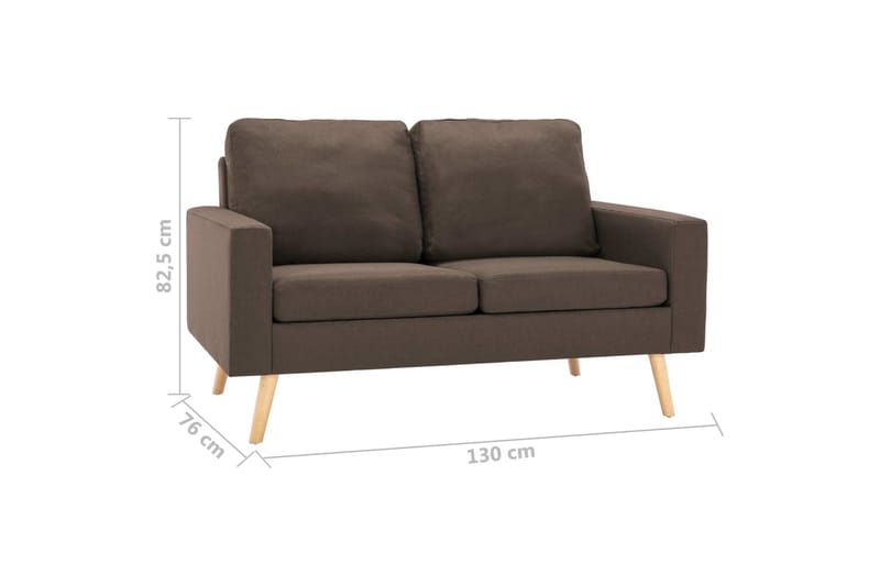 2-sitssoffa brun tyg - Brun - Möbler - Vardagsrum - Soffor - 2-sits soffor