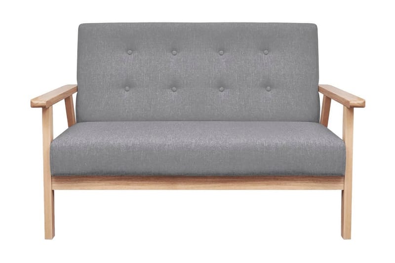 2-sitssoffa tyg ljusgrå - Grå - Möbler - Vardagsrum - Soffor - 2-sits soffor