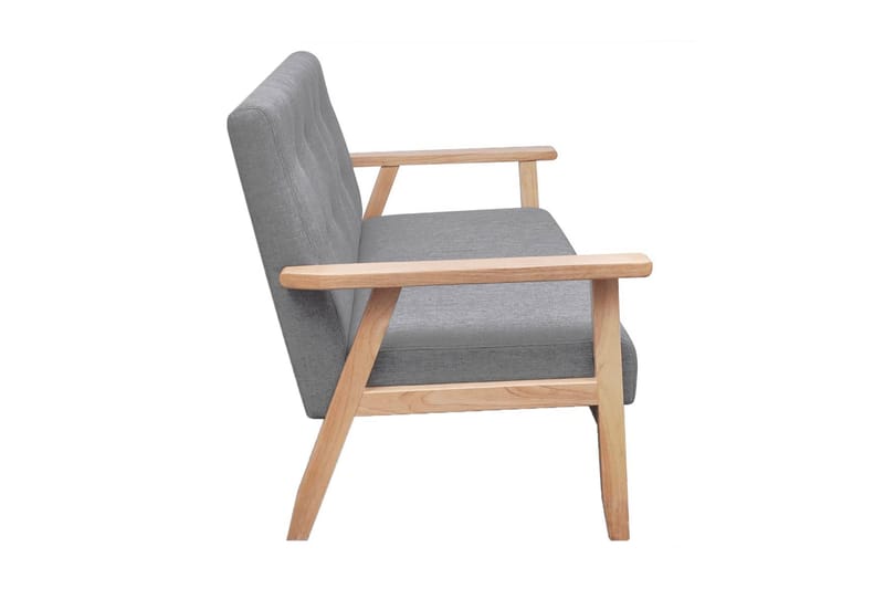 2-sitssoffa tyg ljusgrå - Grå - Möbler - Vardagsrum - Soffor - 2-sits soffor