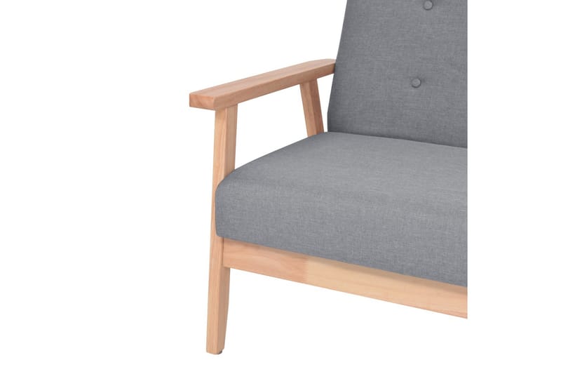 2-sitssoffa tyg ljusgrå - Grå - Möbler - Vardagsrum - Soffor - 2-sits soffor