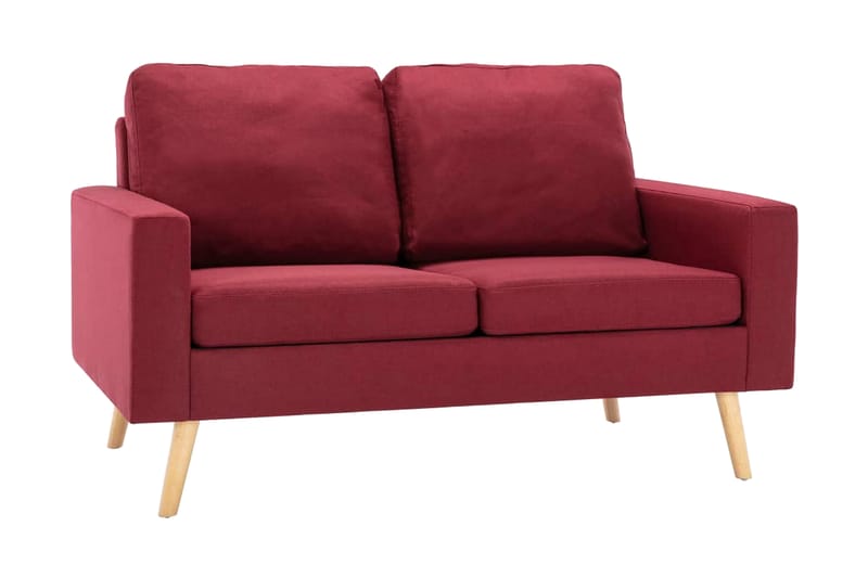 2-sitssoffa vinröd tyg - Röd - Möbler - Vardagsrum - Soffor - 2-sits soffor