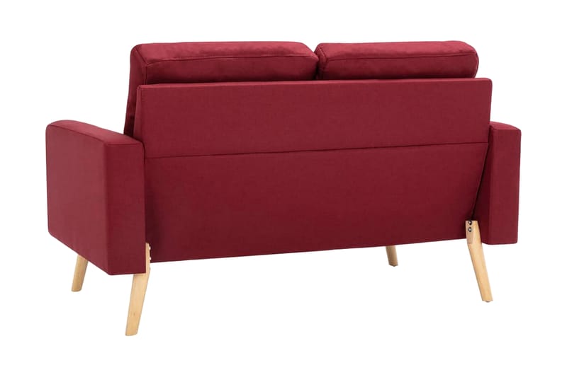 2-sitssoffa vinröd tyg - Röd - Möbler - Vardagsrum - Soffor - 2-sits soffor