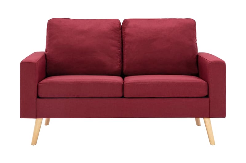 2-sitssoffa vinröd tyg - Röd - Möbler - Vardagsrum - Soffor - 2-sits soffor