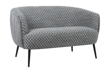 Accent 2-sits Djup Soffa i Tyg med Metallben - Grå - Möbler - Vardagsrum - Soffor - 2-sits soffor