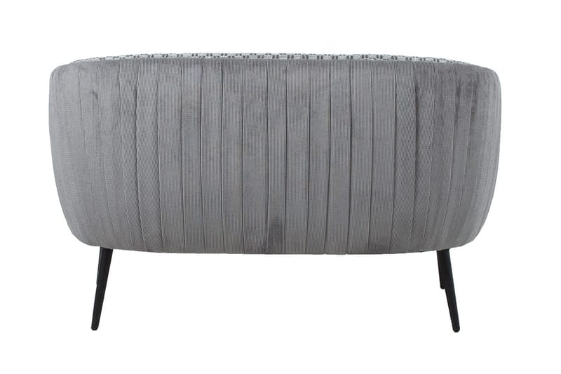 Accent 2-sits Djup Soffa i Tyg med Metallben - Grå - Möbler - Vardagsrum - Soffor - 2-sits soffor