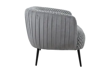 Accent 2-sits Djup Soffa i Tyg med Metallben - Grå - Möbler - Vardagsrum - Soffor - 2-sits soffor
