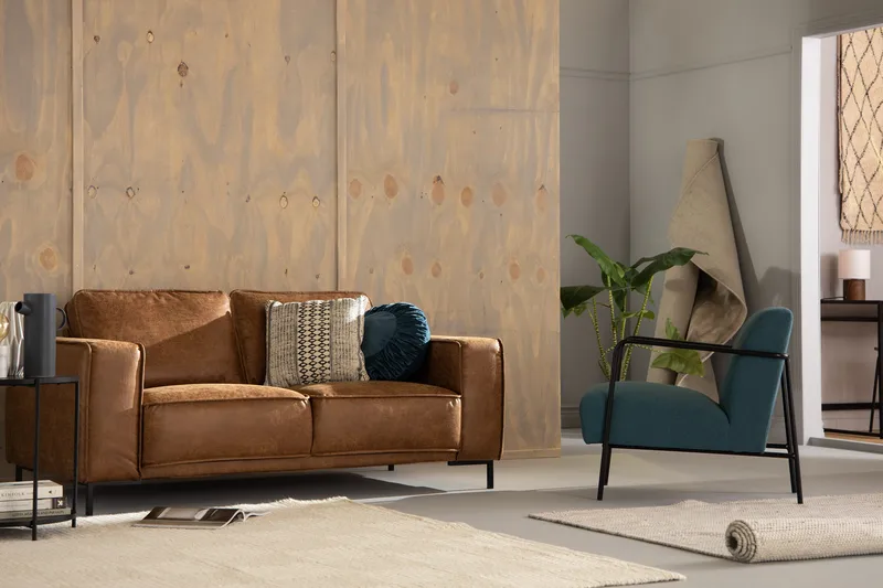 Akron 2-sits Soffa Bondedläder - Brun - Möbler - Vardagsrum - Soffor - 2-sits soffor