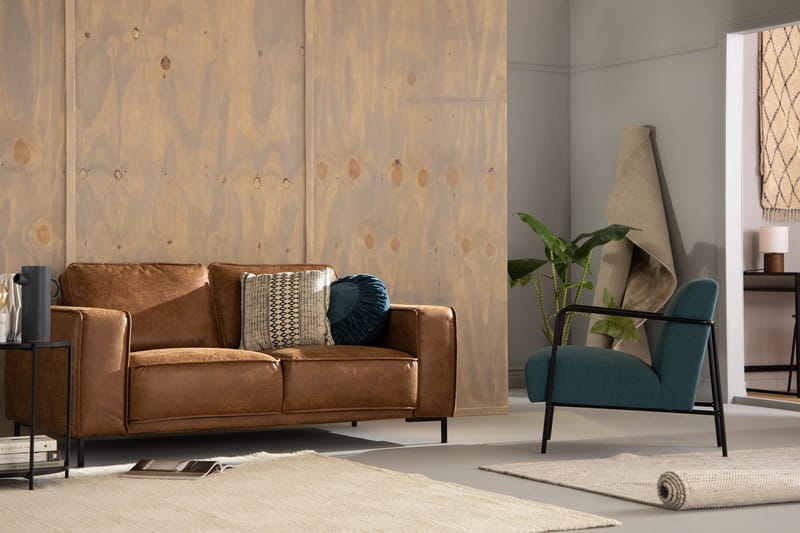 Akron 2-sits Soffa Bondedläder - Brun - Möbler - Vardagsrum - Soffor - 2-sits soffor