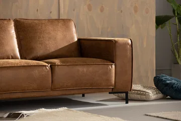 Akron 2-sits Soffa Bondedläder - Brun - Möbler - Vardagsrum - Soffor - 2-sits soffor