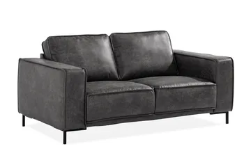 Akron 2-sits Soffa Bondedläder - Mörkgrå - Möbler - Vardagsrum - Soffor - 2-sits soffor