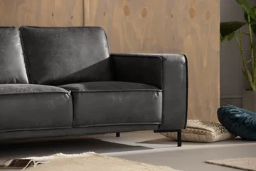 Akron 2-sits Soffa Bondedläder - Mörkgrå - Möbler - Vardagsrum - Soffor - 2-sits soffor
