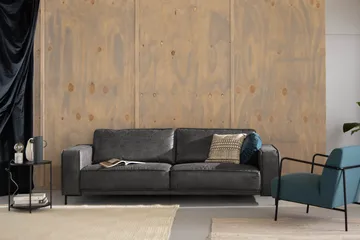 Akron 2,5-sits Soffa Bondedläder - Mörkgrå - Möbler - Vardagsrum - Soffor - 2-sits soffor