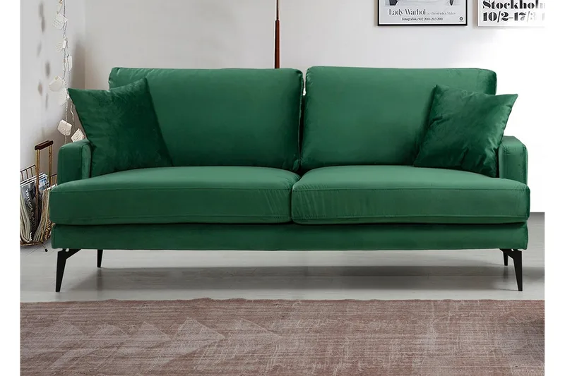 Andary 2-sits Soffa - Grön/Svart - Möbler - Vardagsrum - Soffor - 2-sits soffor