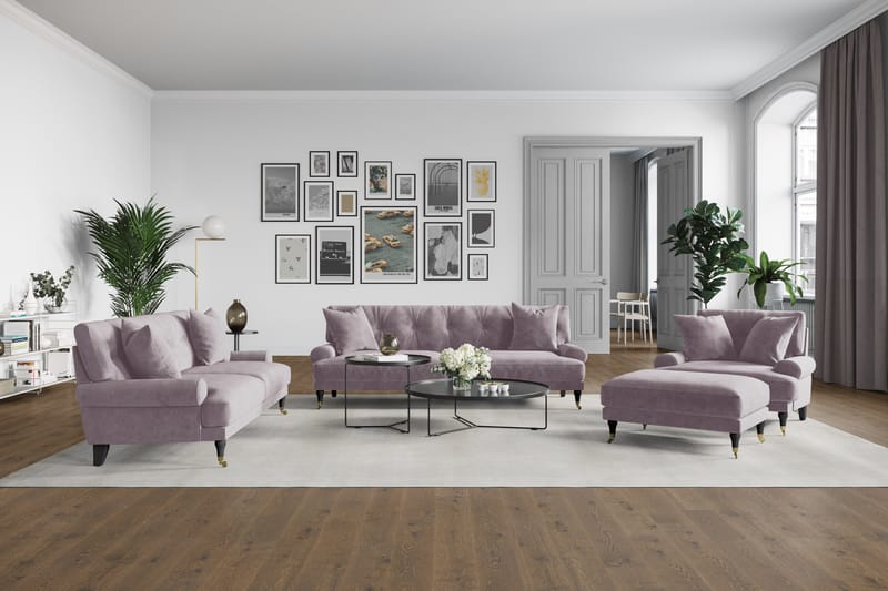 Andrew 2-sits Sammetssoffa - Lila - Möbler - Vardagsrum - Soffor - 2-sits soffor