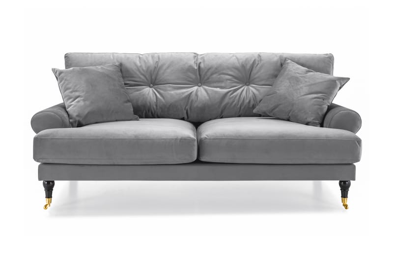 Andrew 2-sits Sammetssoffa - Ljusgrå - Möbler - Vardagsrum - Soffor - 2-sits soffor
