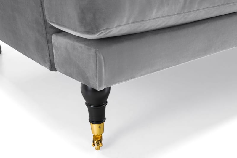 Andrew 2-sits Sammetssoffa - Ljusgrå - Möbler - Vardagsrum - Soffor - Howardsoffor