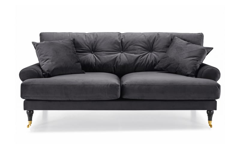 Andrew 2-sits Sammetssoffa - Mörkgrå - Möbler - Vardagsrum - Soffor - 2-sits soffor