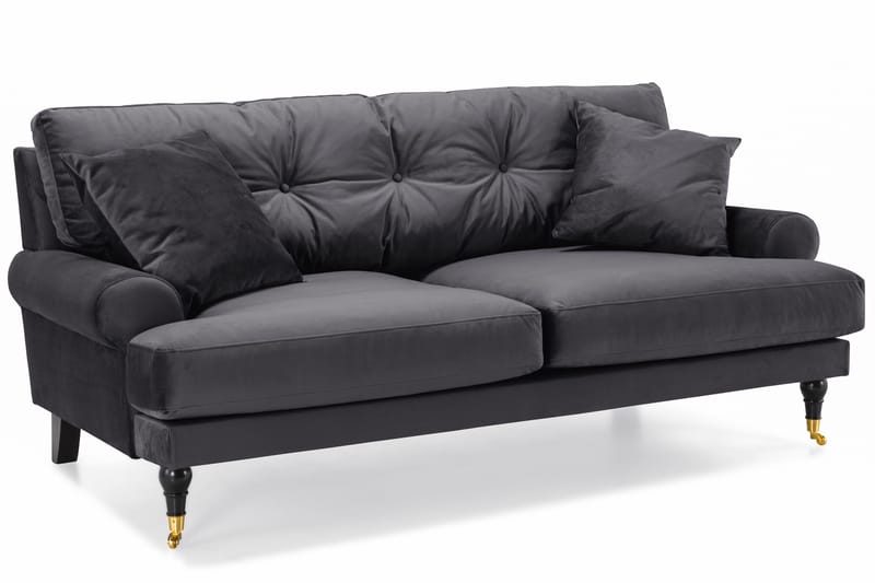 Andrew 2-sits Sammetssoffa - Mörkgrå - Möbler - Vardagsrum - Soffor - 2-sits soffor
