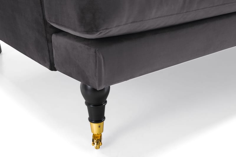 Andrew 2-sits Sammetssoffa - Mörkgrå - Möbler - Vardagsrum - Soffor - Howardsoffor