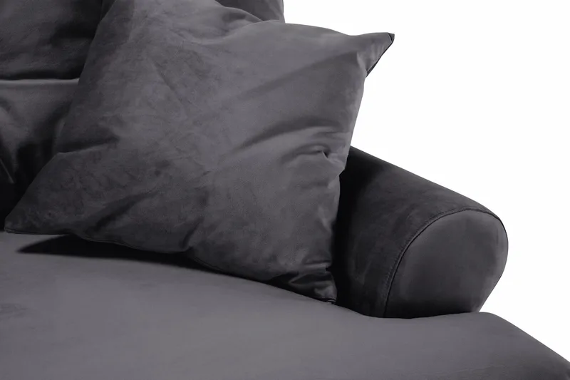 Andrew 2-sits Sammetssoffa - Mörkgrå - Möbler - Vardagsrum - Soffor - Howardsoffor