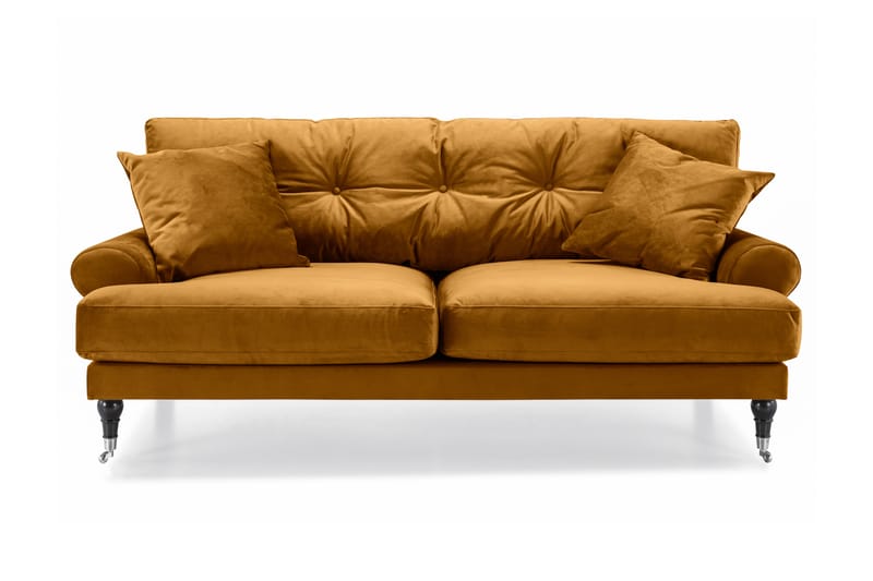 Andrew 2-sits Sammetssoffa - Mörkgul - Möbler - Vardagsrum - Soffor - 2-sits soffor