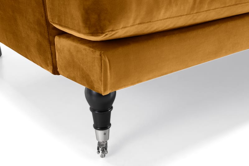 Andrew 2-sits Sammetssoffa - Mörkgul - Möbler - Vardagsrum - Soffor - 2-sits soffor