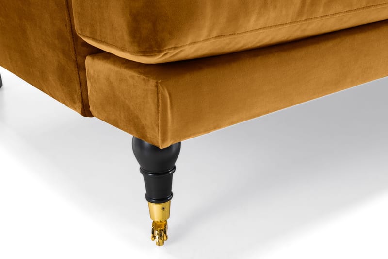 Andrew 2-sits Sammetssoffa - Mörkgul - Möbler - Vardagsrum - Soffor - Howardsoffor