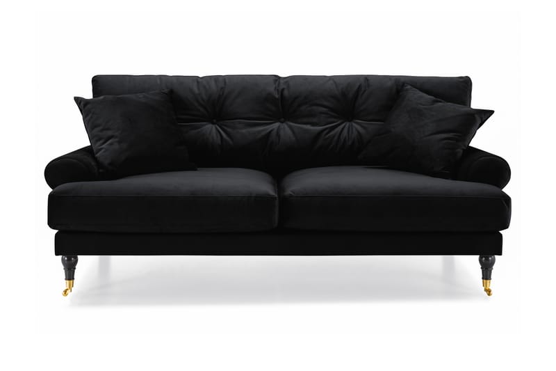 Andrew 2-sits Sammetssoffa - Svart - Möbler - Vardagsrum - Soffor - 2-sits soffor