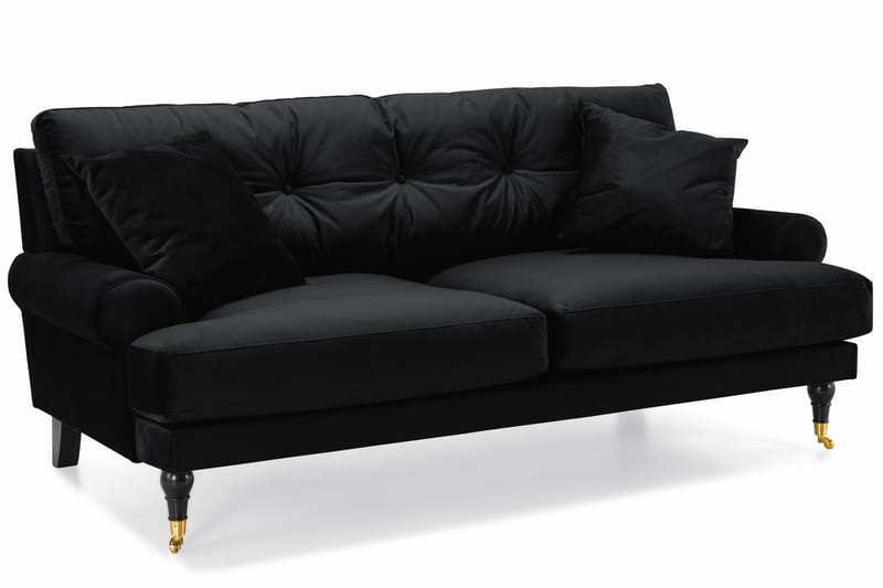 Andrew 2-sits Sammetssoffa - Svart - Möbler - Vardagsrum - Soffor - 2-sits soffor