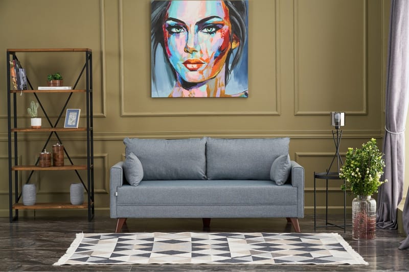 Antigua 2-sits Soffa - Blå/Natur - Möbler - Vardagsrum - Soffor - 2-sits soffor