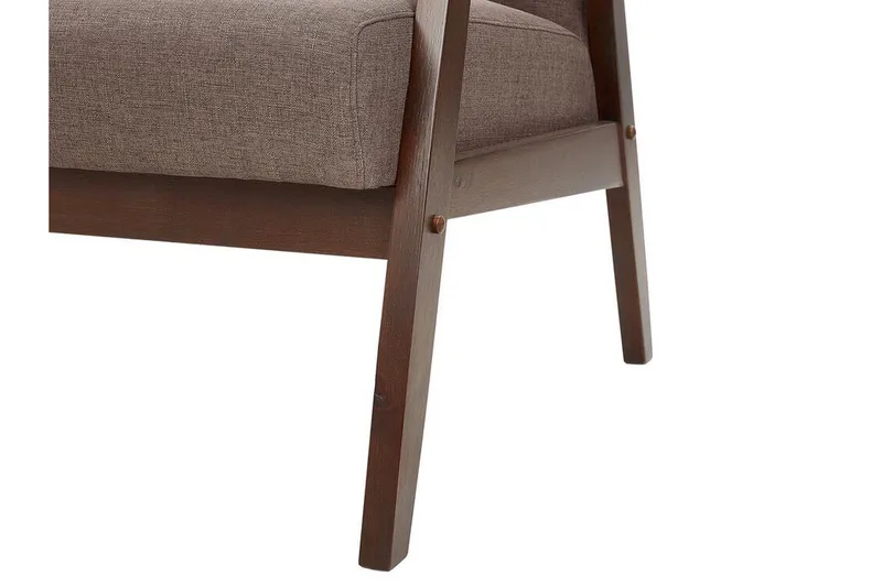 Asnes 2-sits Soffa i Tyg med Träram - Brun - Möbler - Vardagsrum - Soffor - 2-sits soffor