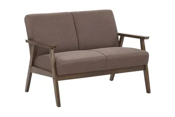 Asnes 2-sits Soffa i Tyg med Träram - Brun - Möbler - Vardagsrum - Soffor - 2-sits soffor