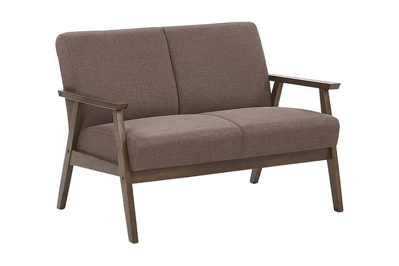 Asnes 2-sits Soffa i Tyg med Träram - Brun - Möbler - Vardagsrum - Soffor - 2-sits soffor