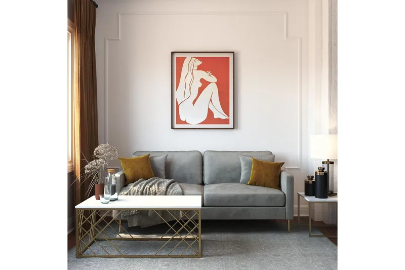 Avksenti Soffa - Grå - Möbler - Vardagsrum - Soffor - 2-sits soffor