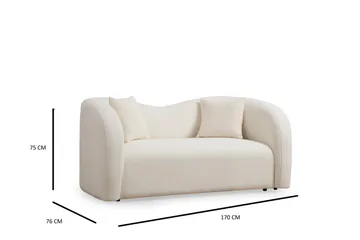 Azoula Soffa 2-sits - Beige - Möbler - Vardagsrum - Soffor - 2-sits soffor